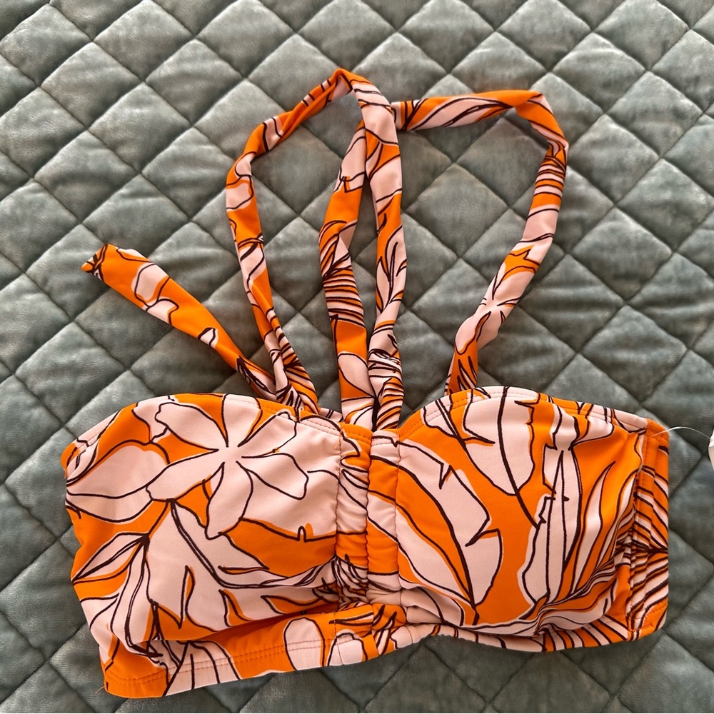 NWT Kona Sol™ Women's Bralette Bikini Top Tropical Print - Size M